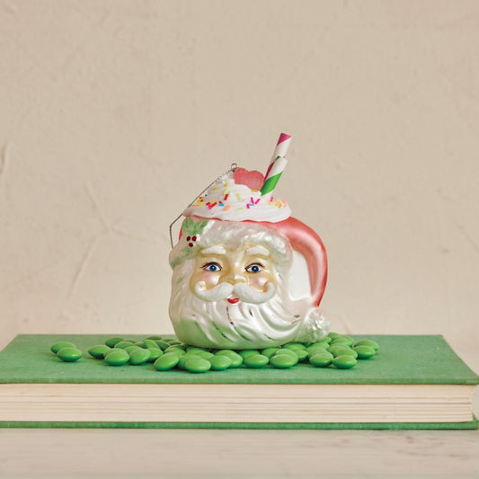 Candy Shop Santa Mercury Ornament