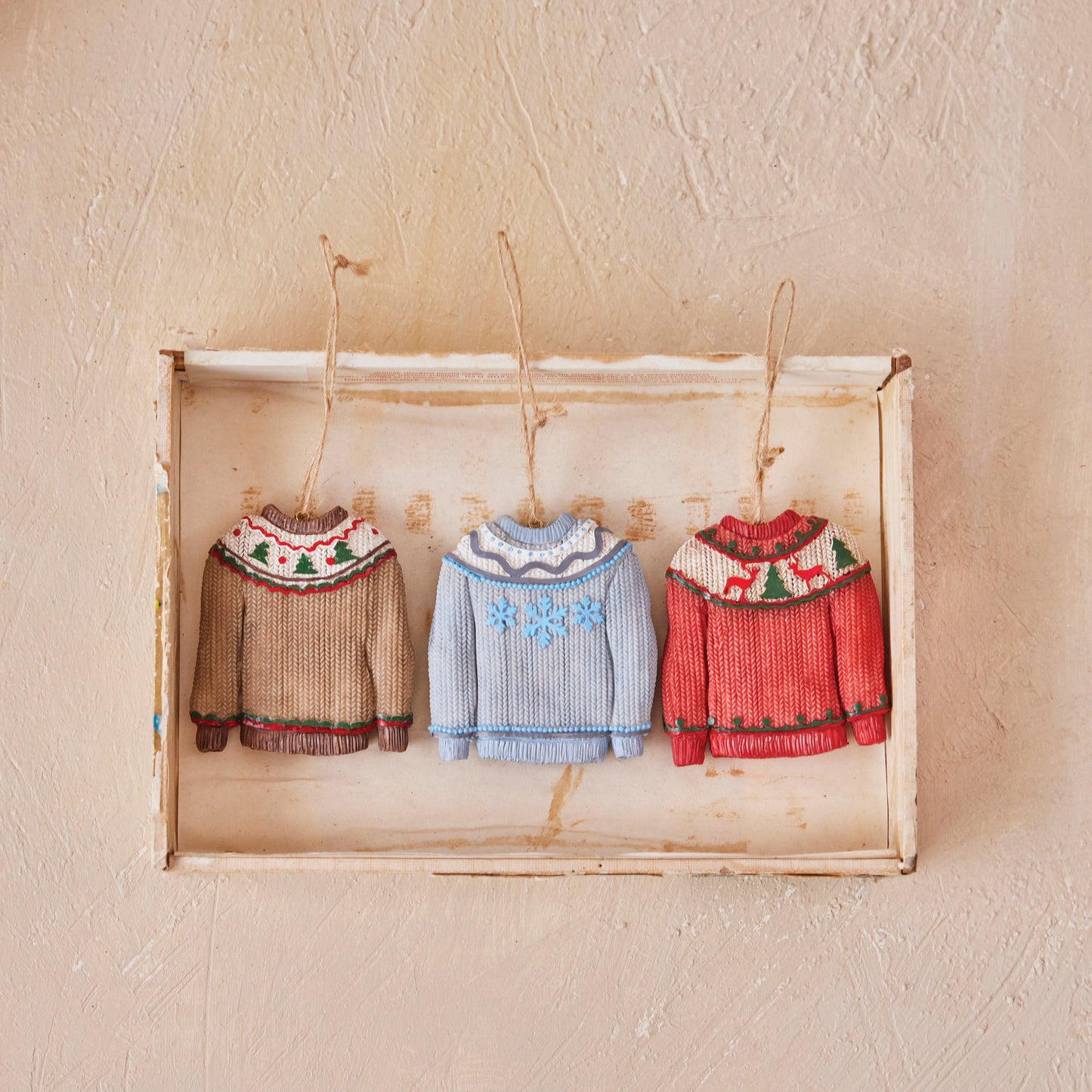 Cabin Sweater Ornaments