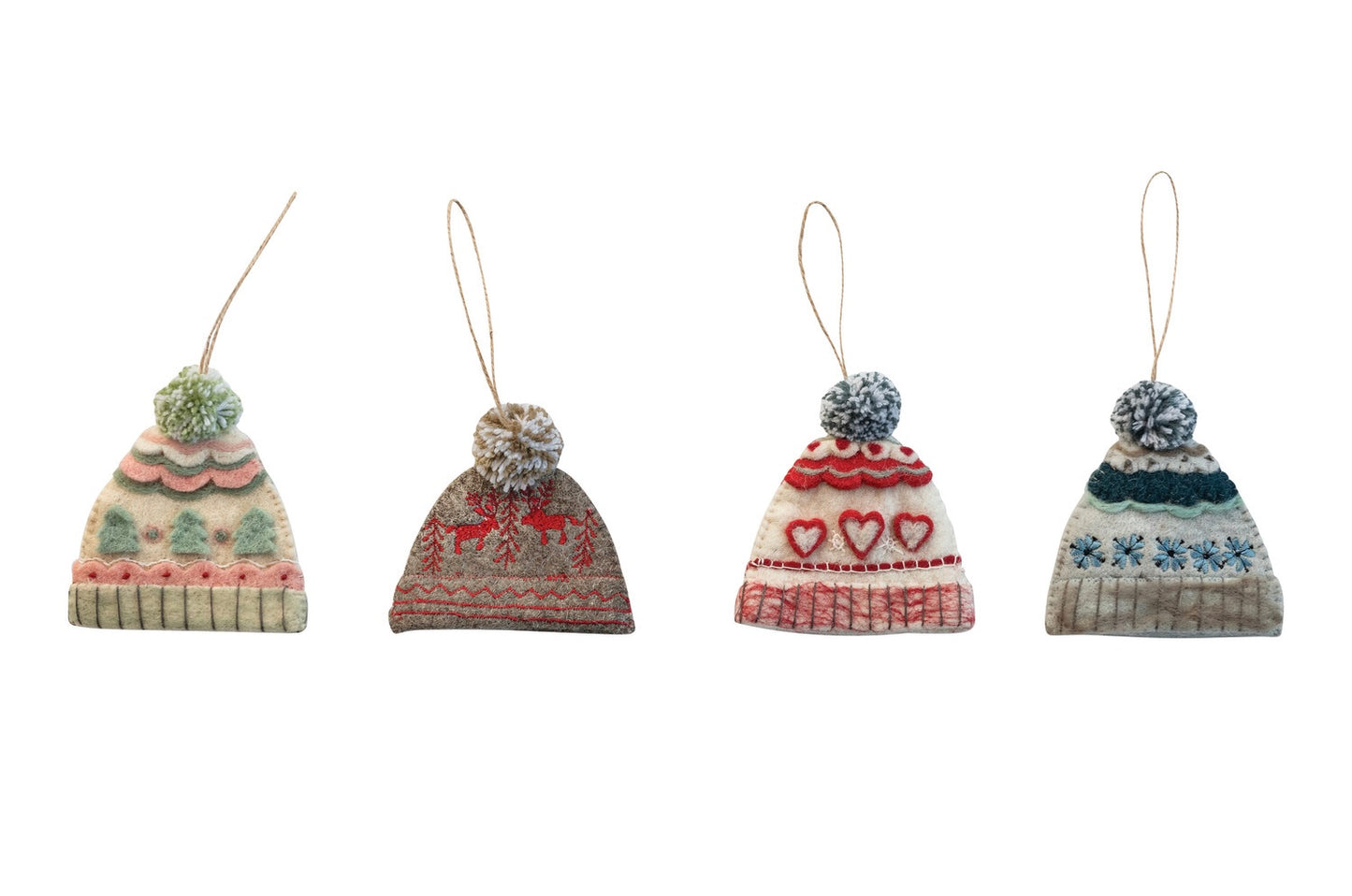 Handmade Wool Felt Hat Ornaments