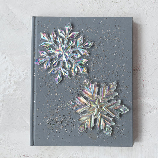 6"H Iridescent Snowflake Ornaments