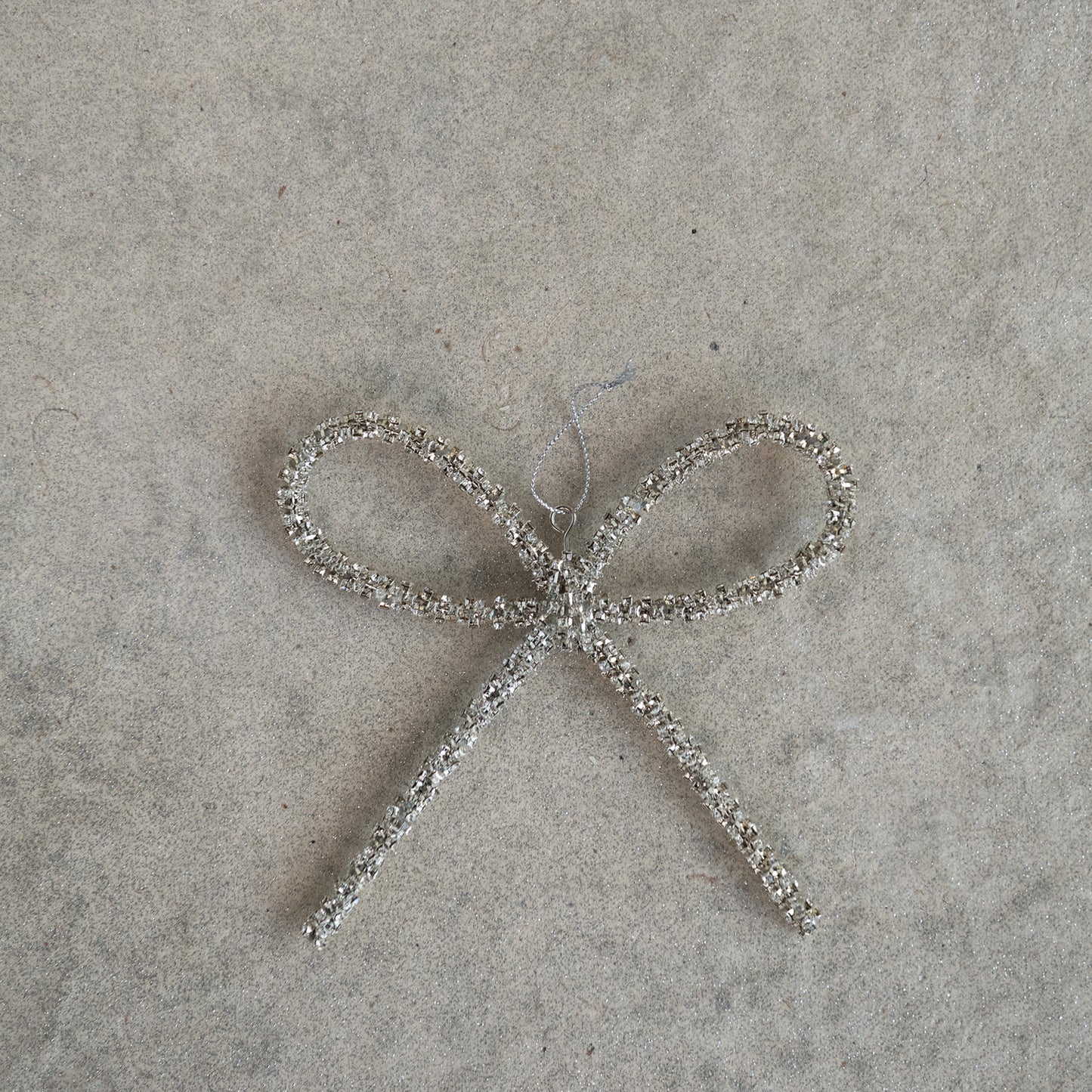 Metal Rhinestone Bow Ornament