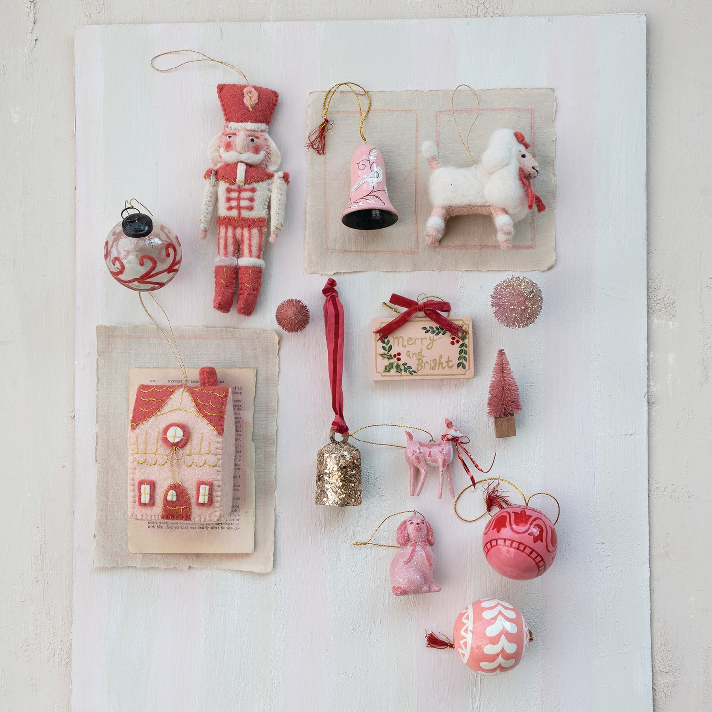 Handmade Wool Felt House Ornaments