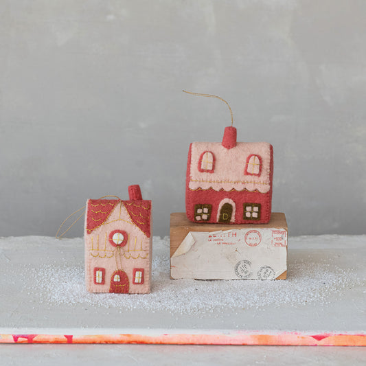 Handmade Wool Felt House Ornaments