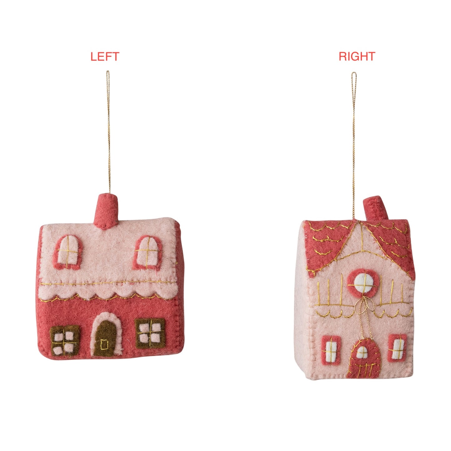 Handmade Wool Felt House Ornaments