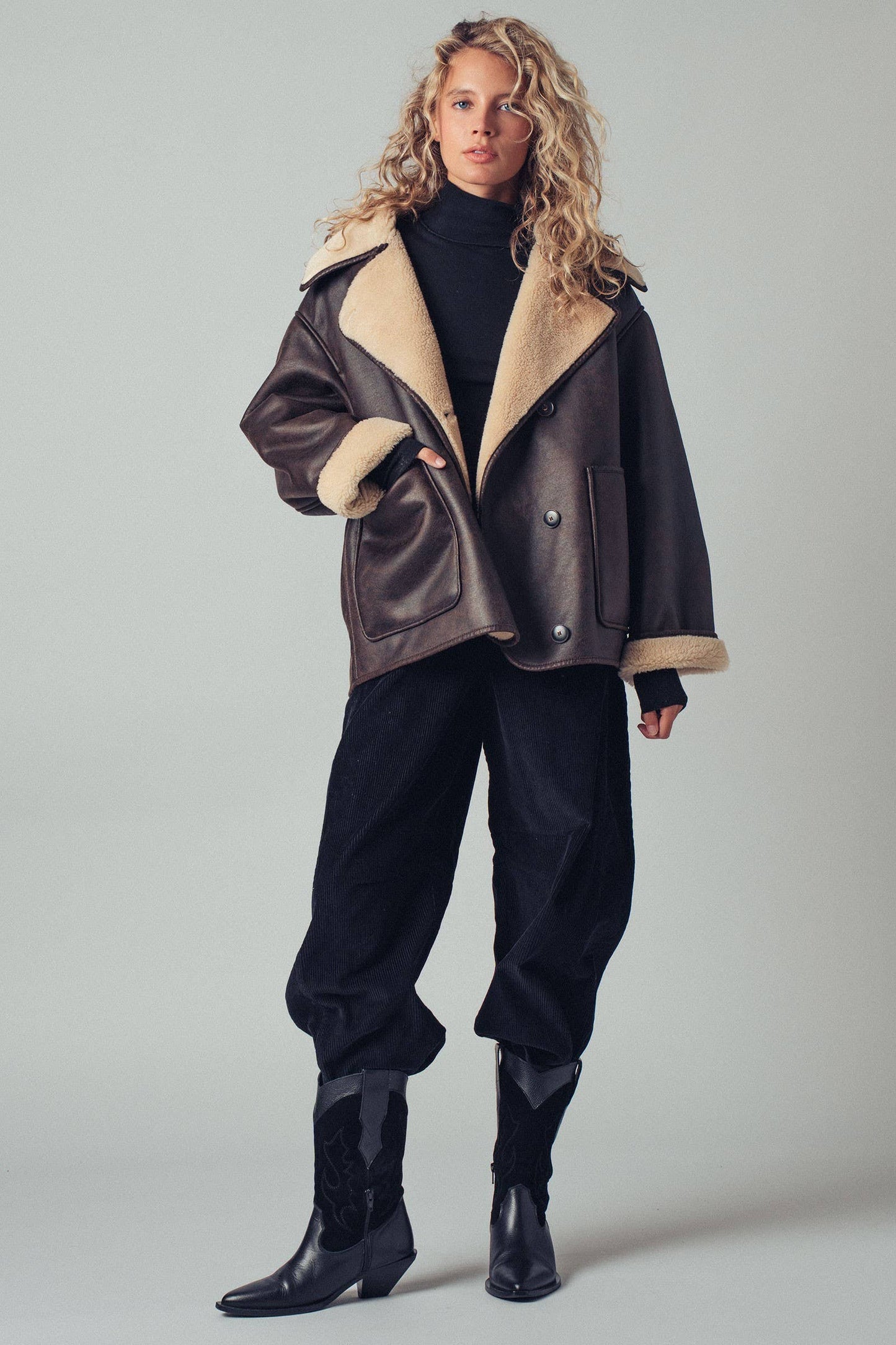 Midnight Run Aviator Leather Jacket