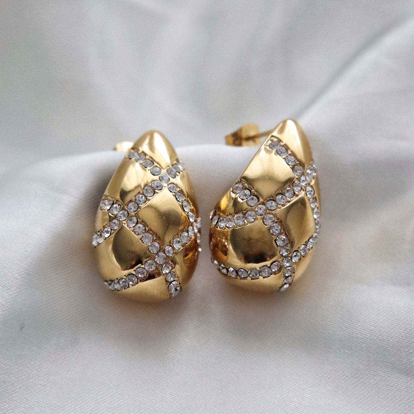 Pave Drop Earrings