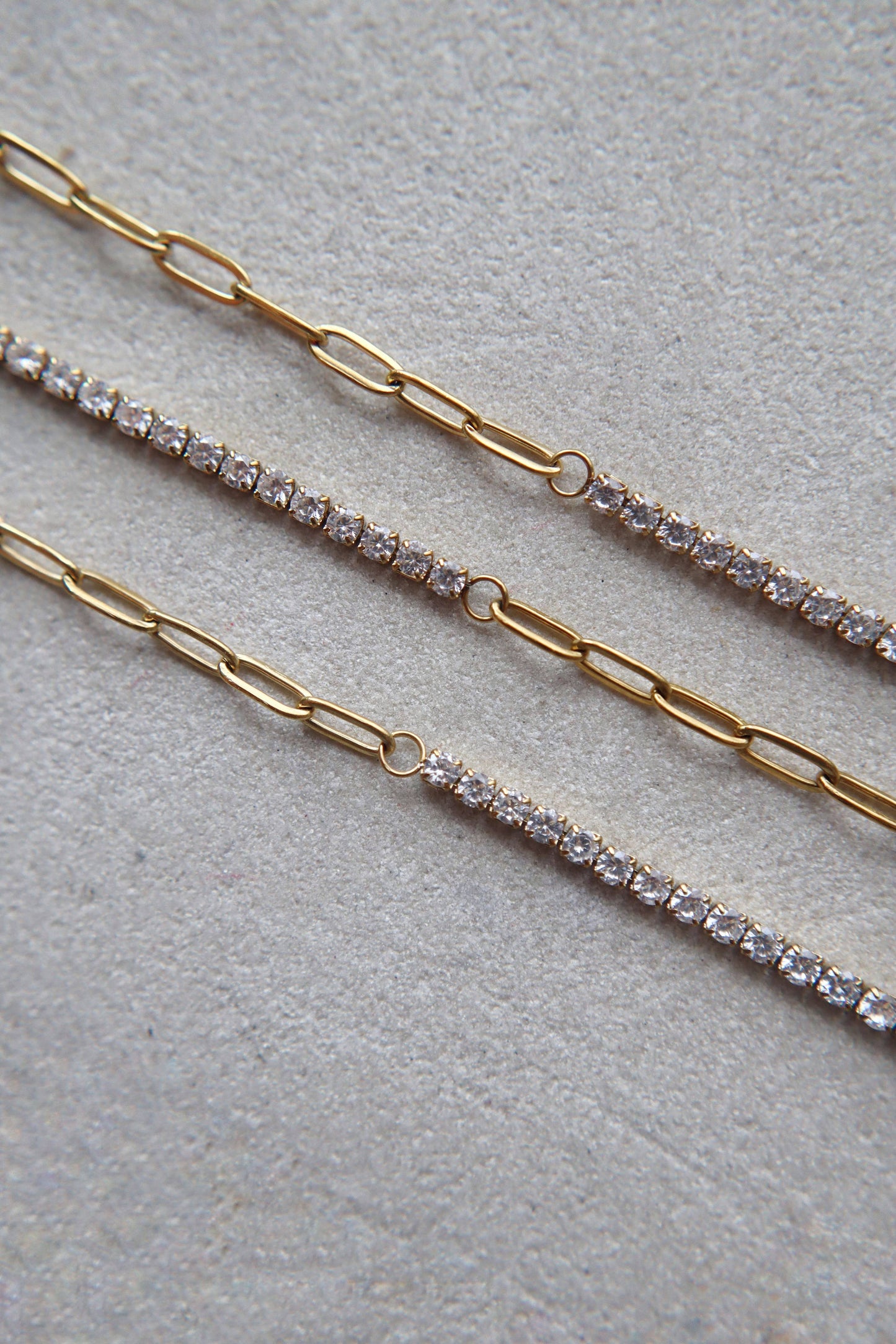 Celine CZ Paperclip Necklace