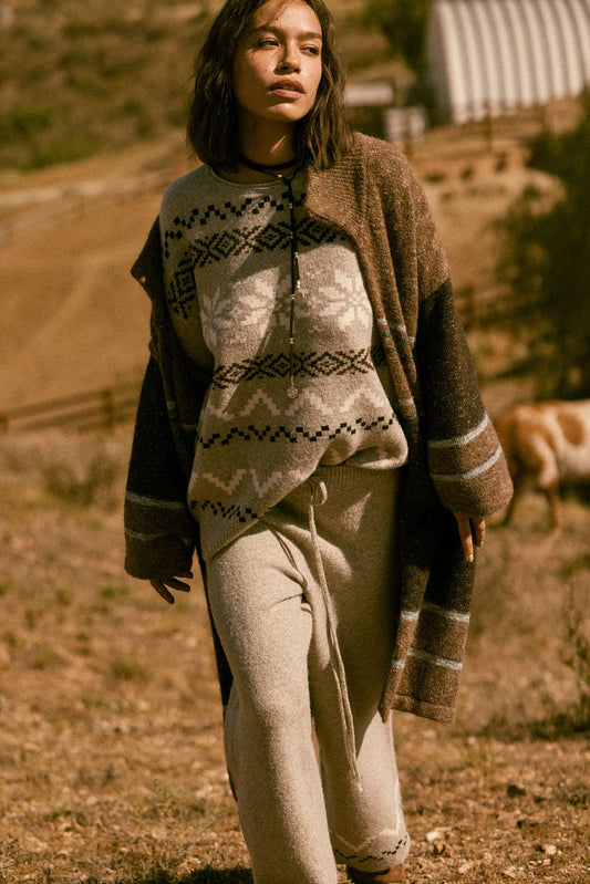 Alpine Snowflake Roll-Neck Sweater