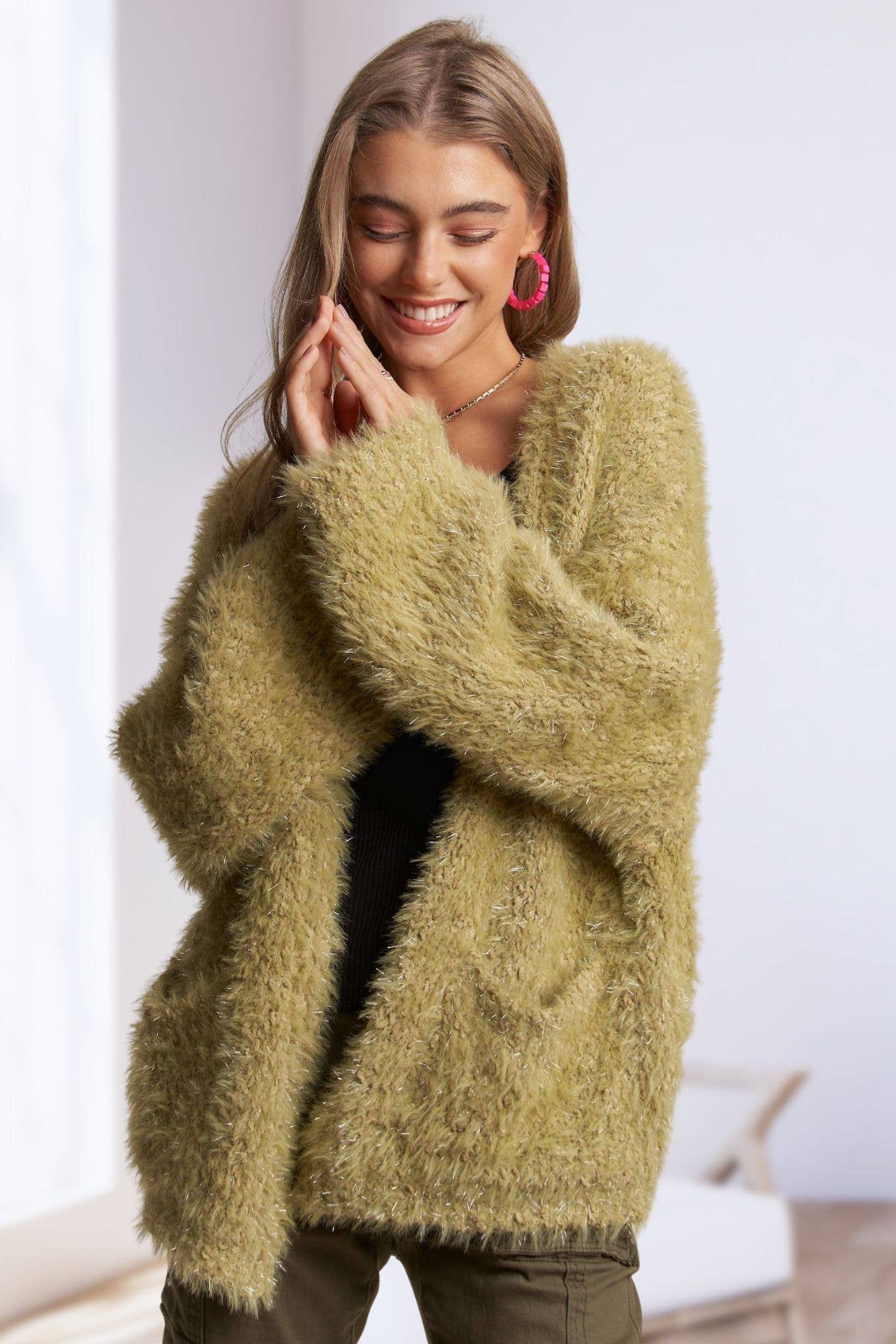 Harley Fuzzy Cardigan - Two Colors