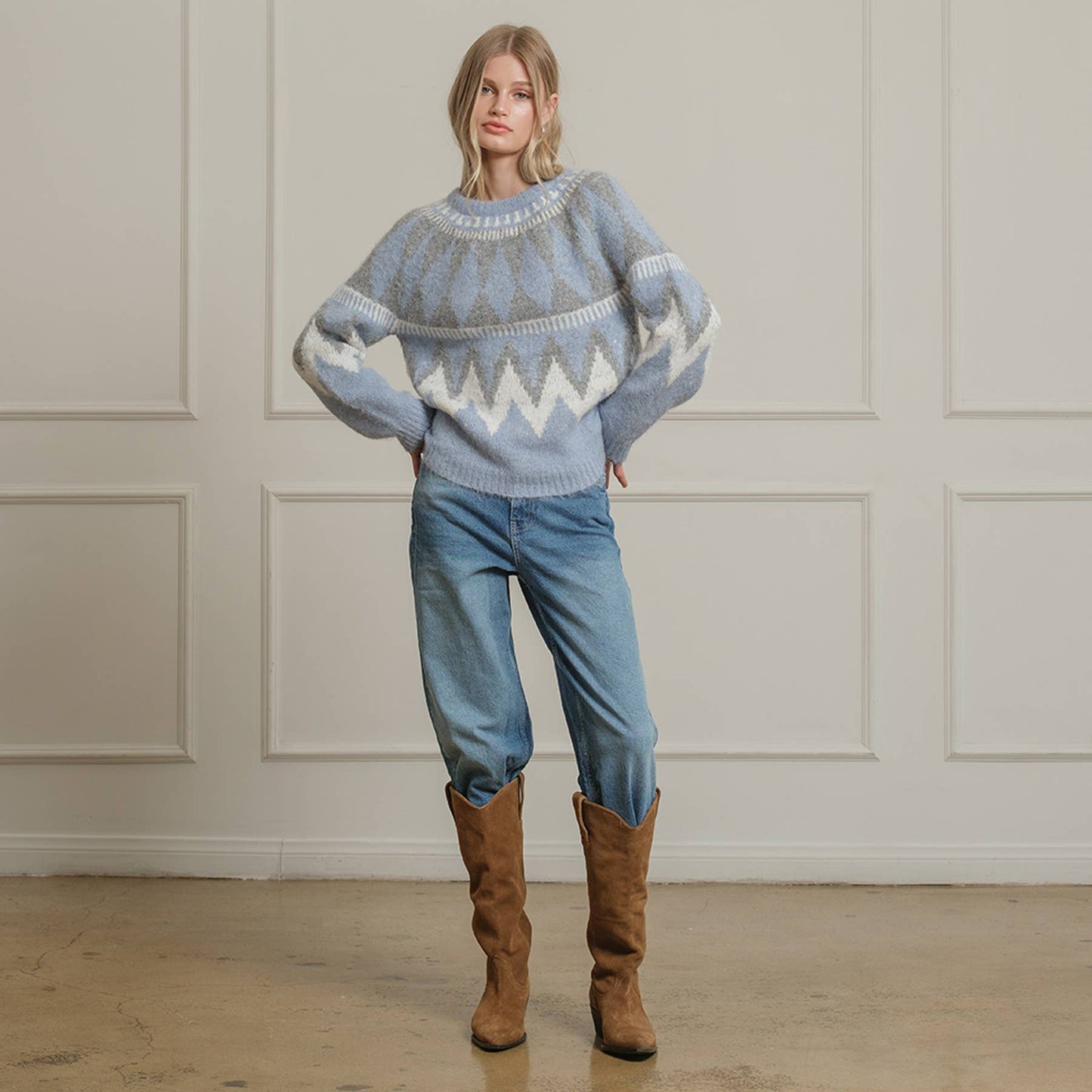 Alpine Diamond Jacquard Sweater