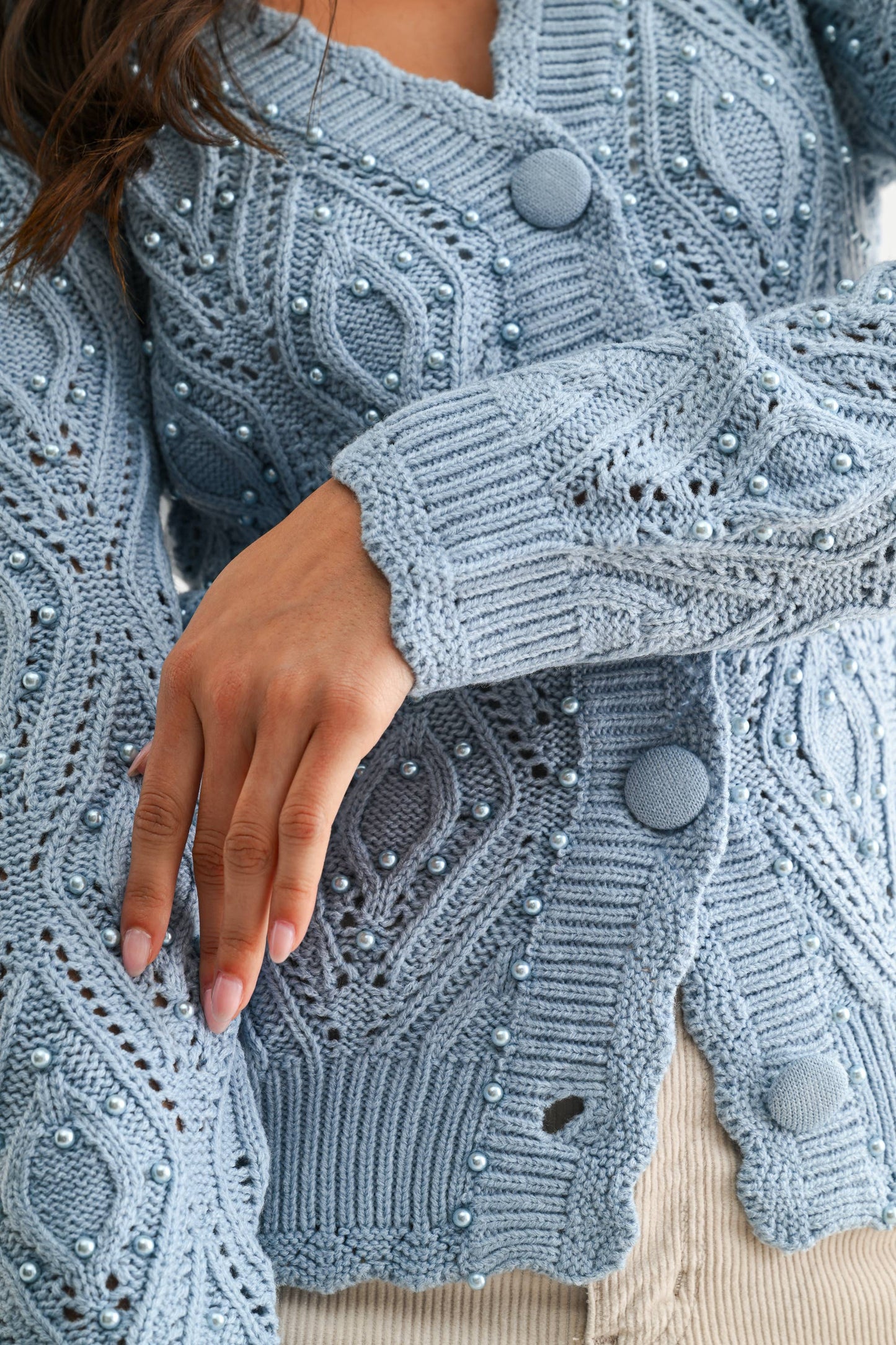 Colette Pearl Embellished Cardigan