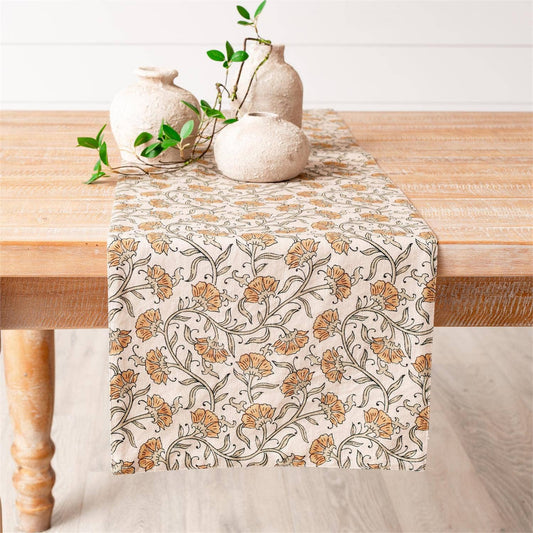 Dandelion Block Print Runner