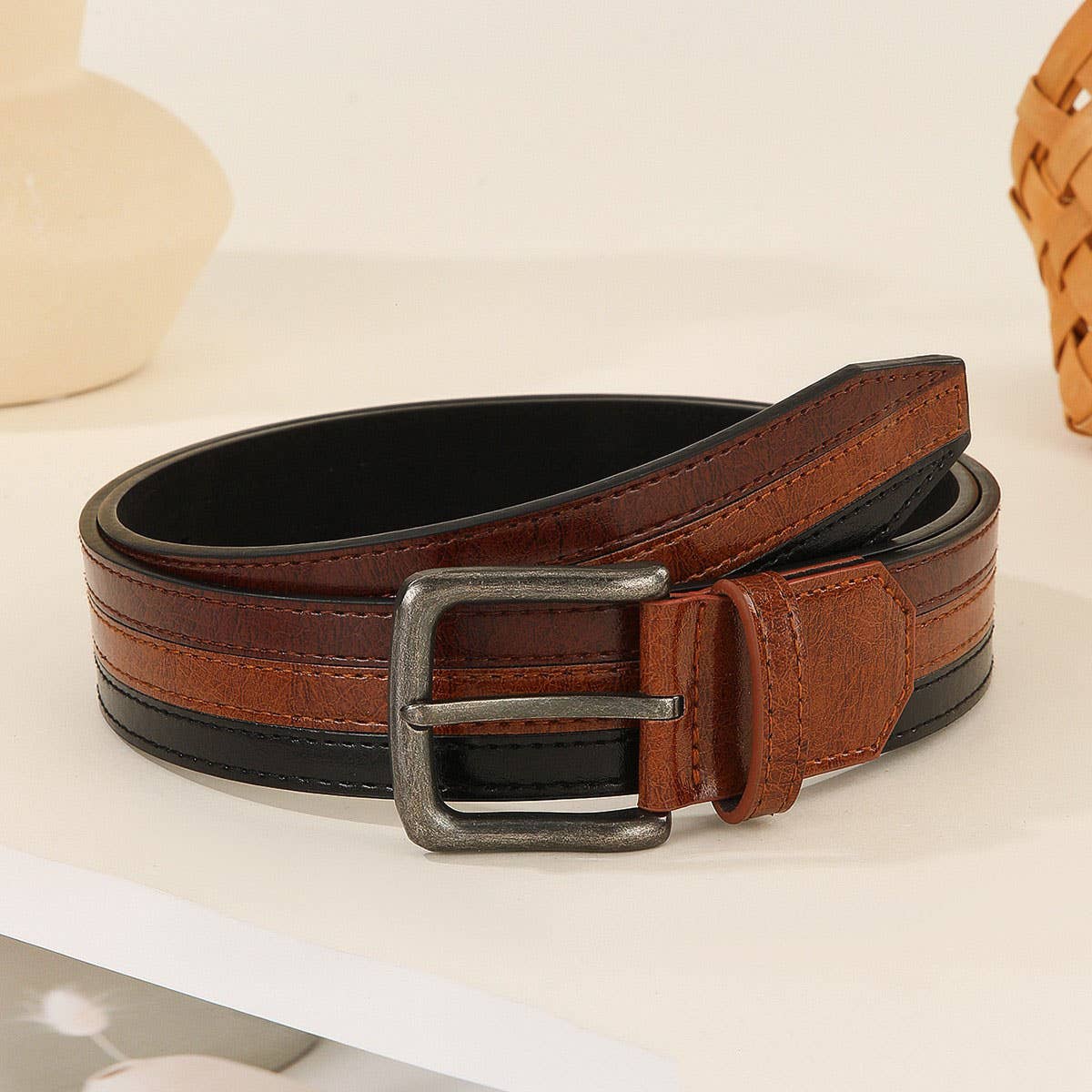 Zara Mixed Leather Belt