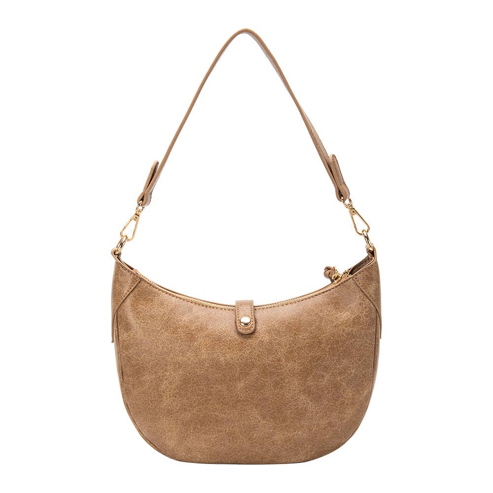 Maeve Studded Shoulder Bag - Tan