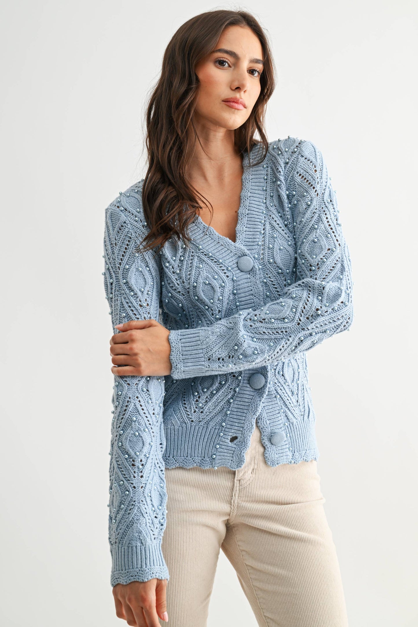 Colette Pearl Embellished Cardigan