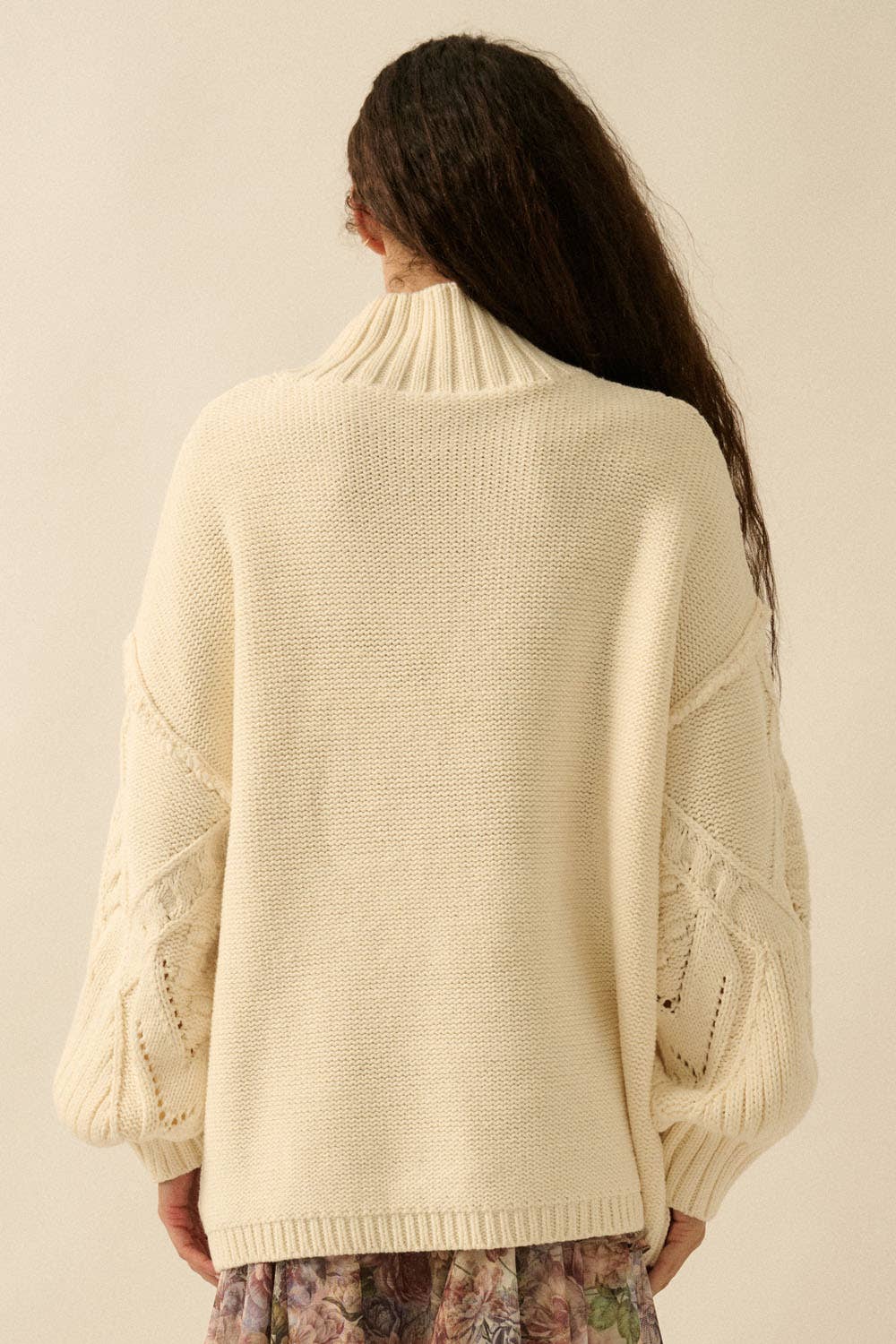 Pria Cable Knit Tunic Sweater