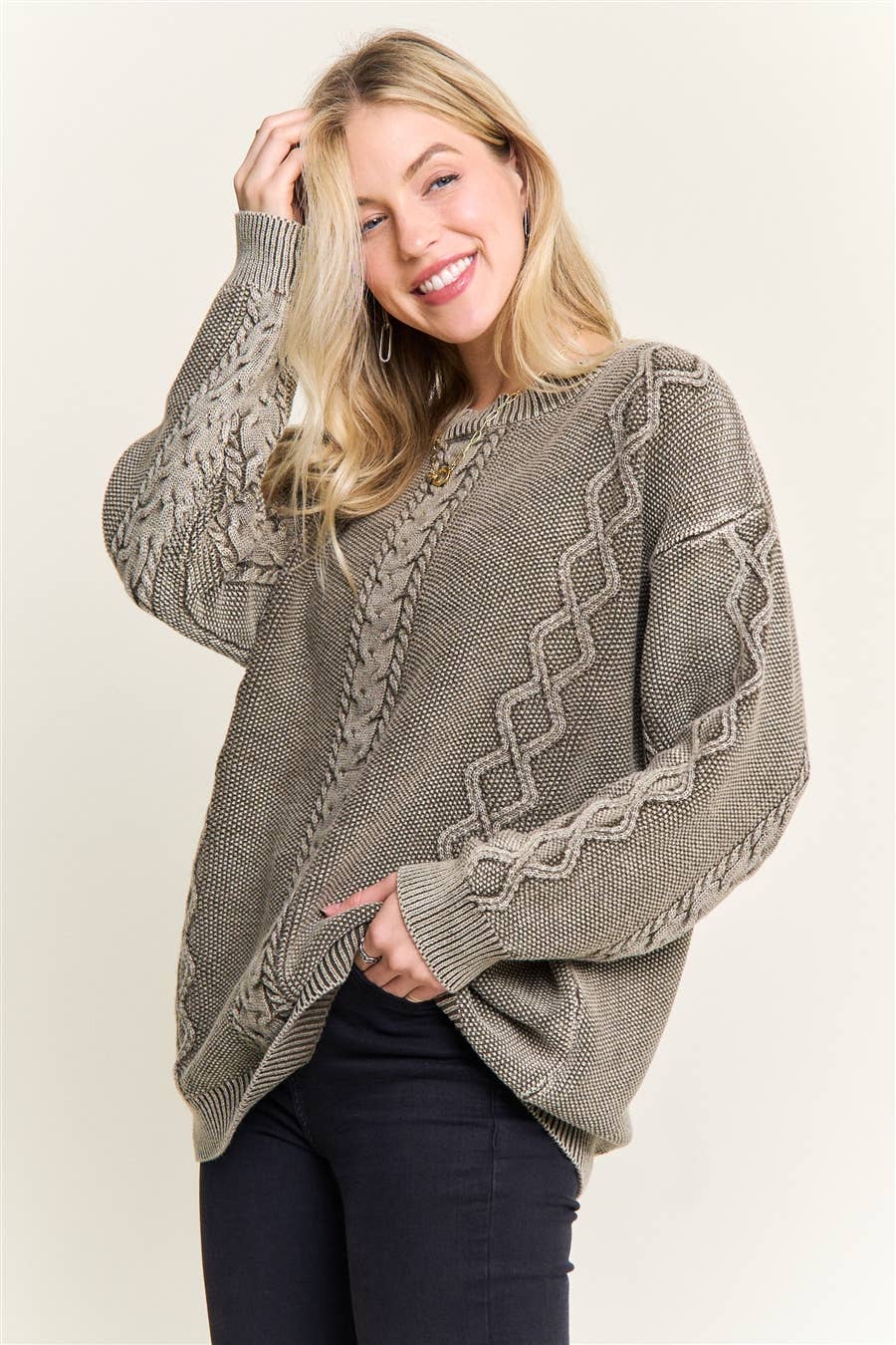 Harlow Vintage Crew Neck Sweater