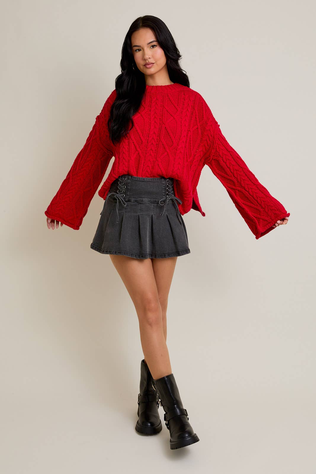 Jewel Cable Knit Sweater