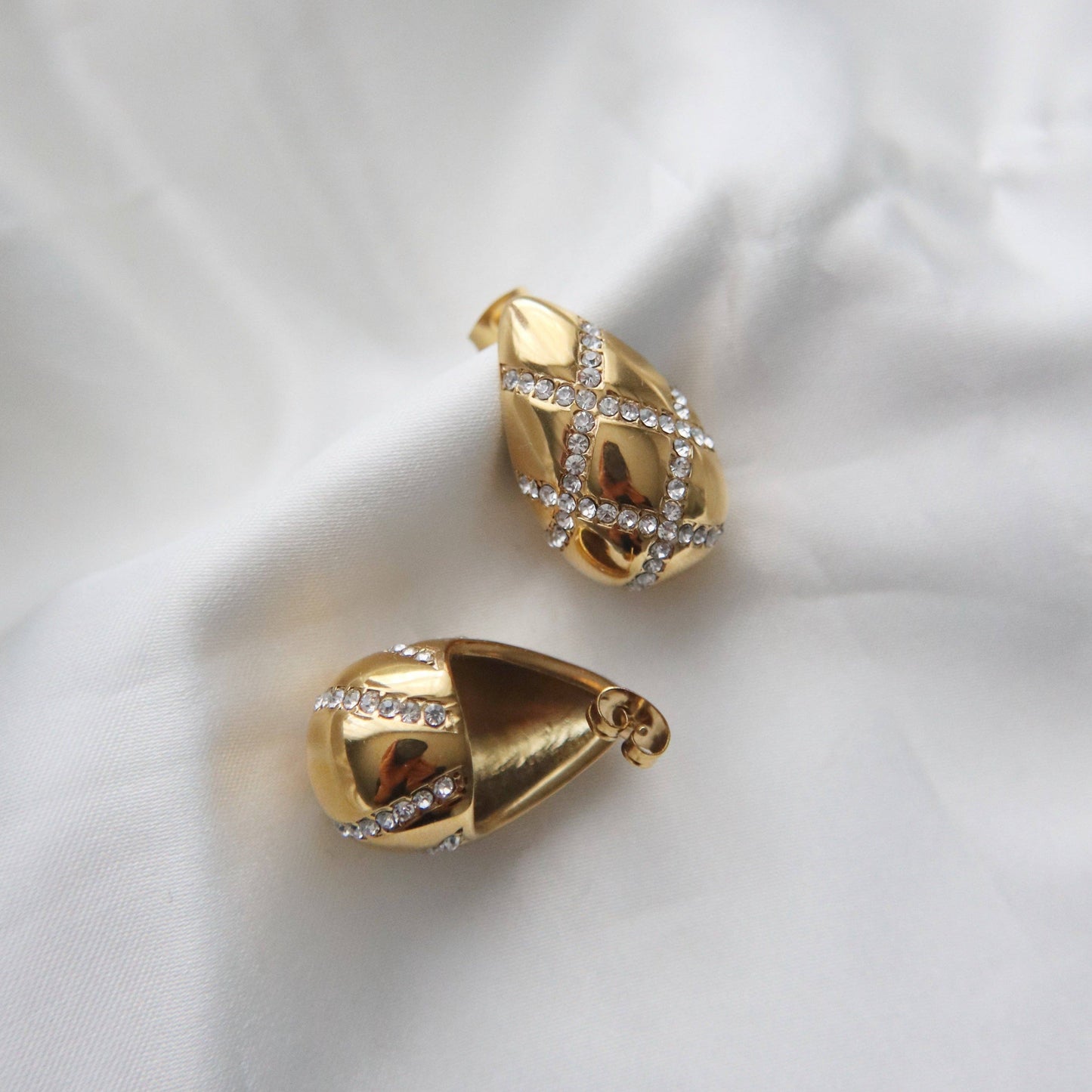 Pave Drop Earrings