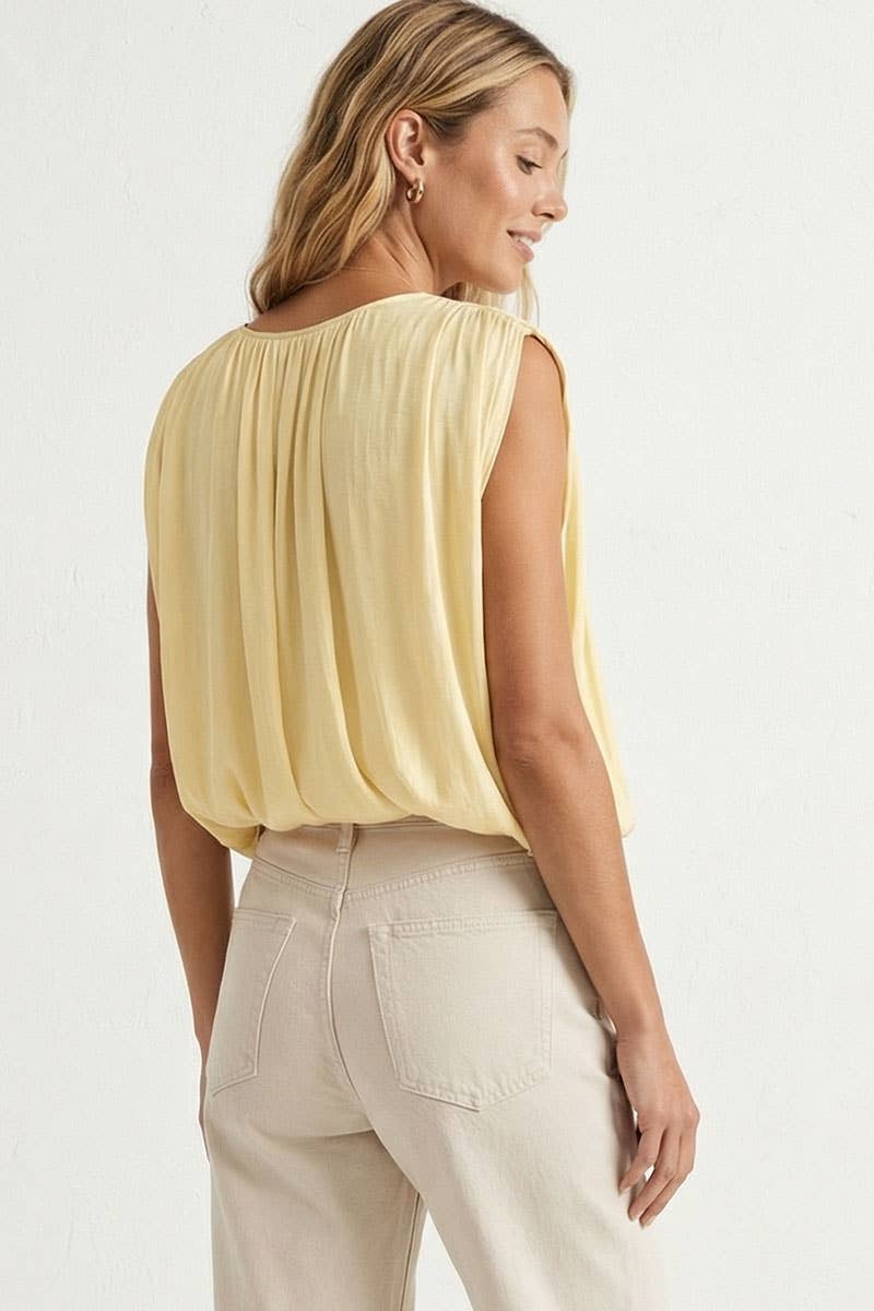 Izzy Grecian Drape Blouse - Two Colors