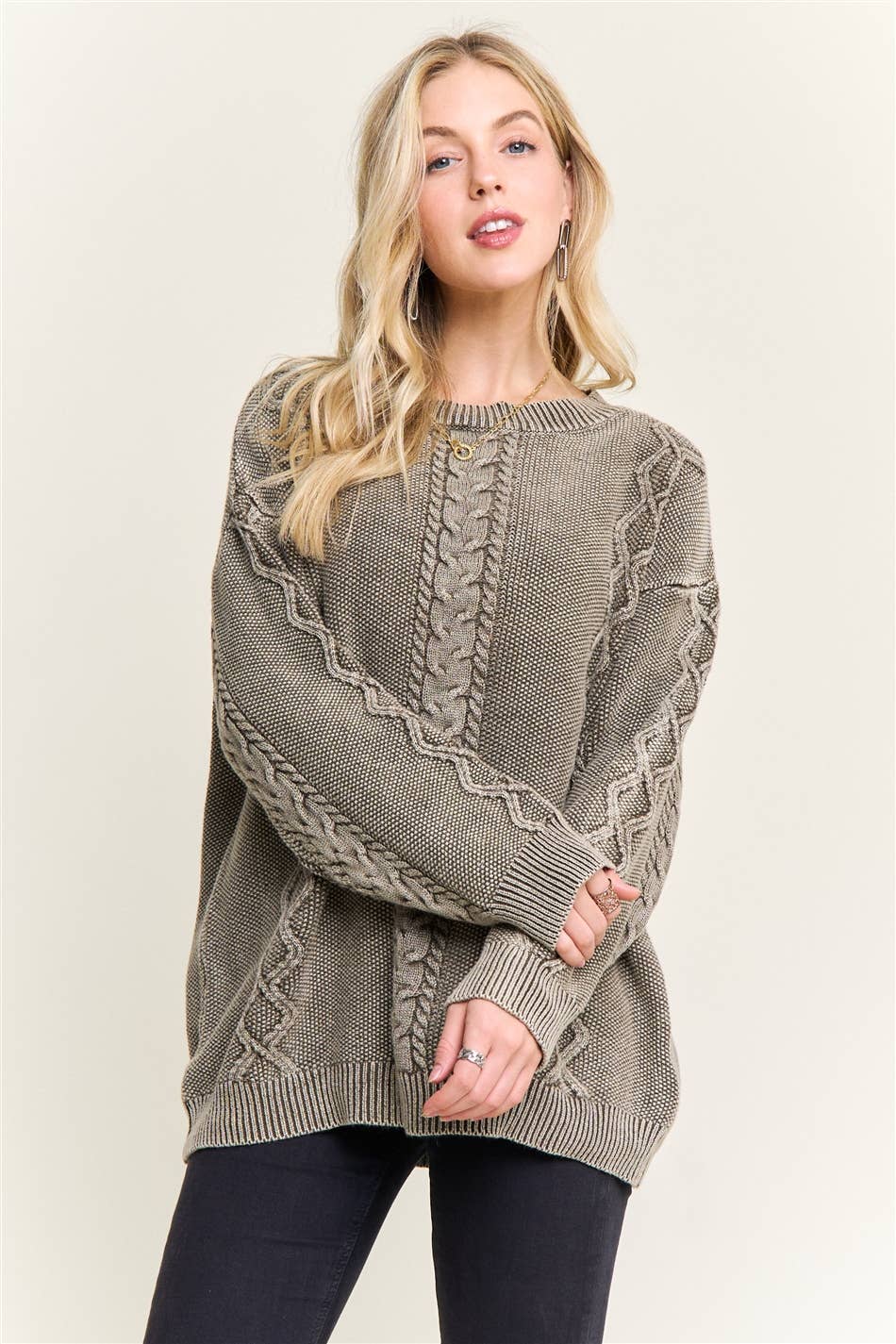 Harlow Vintage Crew Neck Sweater