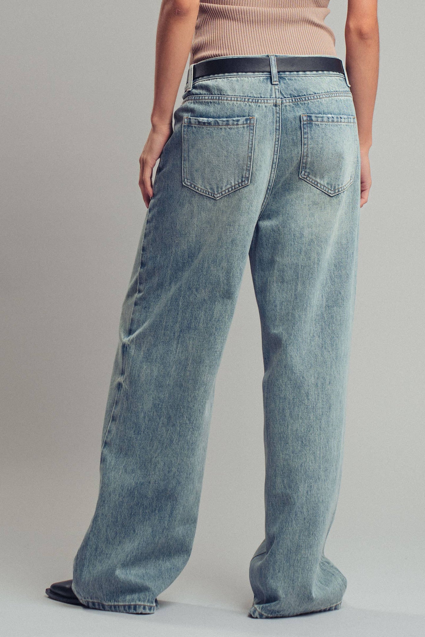 Jolie Vintage Wash Baggy Jeans