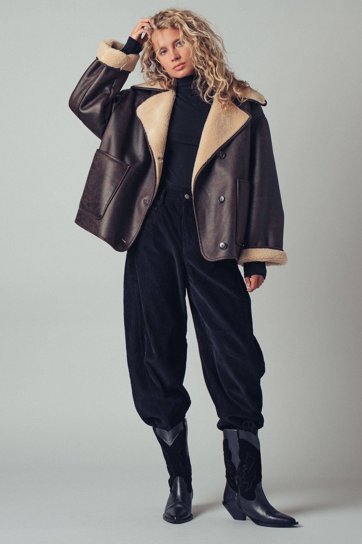 Midnight Run Aviator Leather Jacket