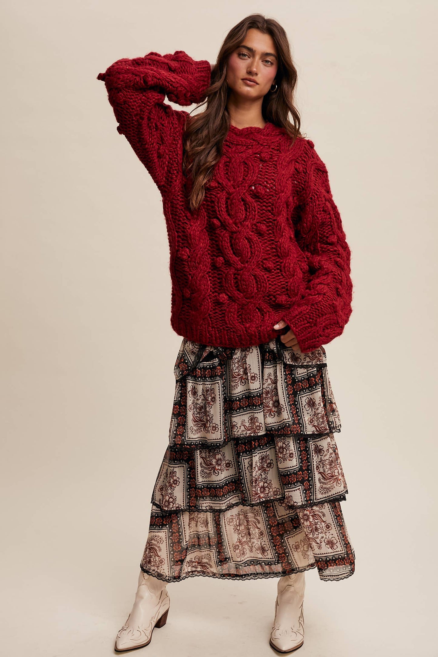 Penelope Chunky Knit Sweater - Two Colors