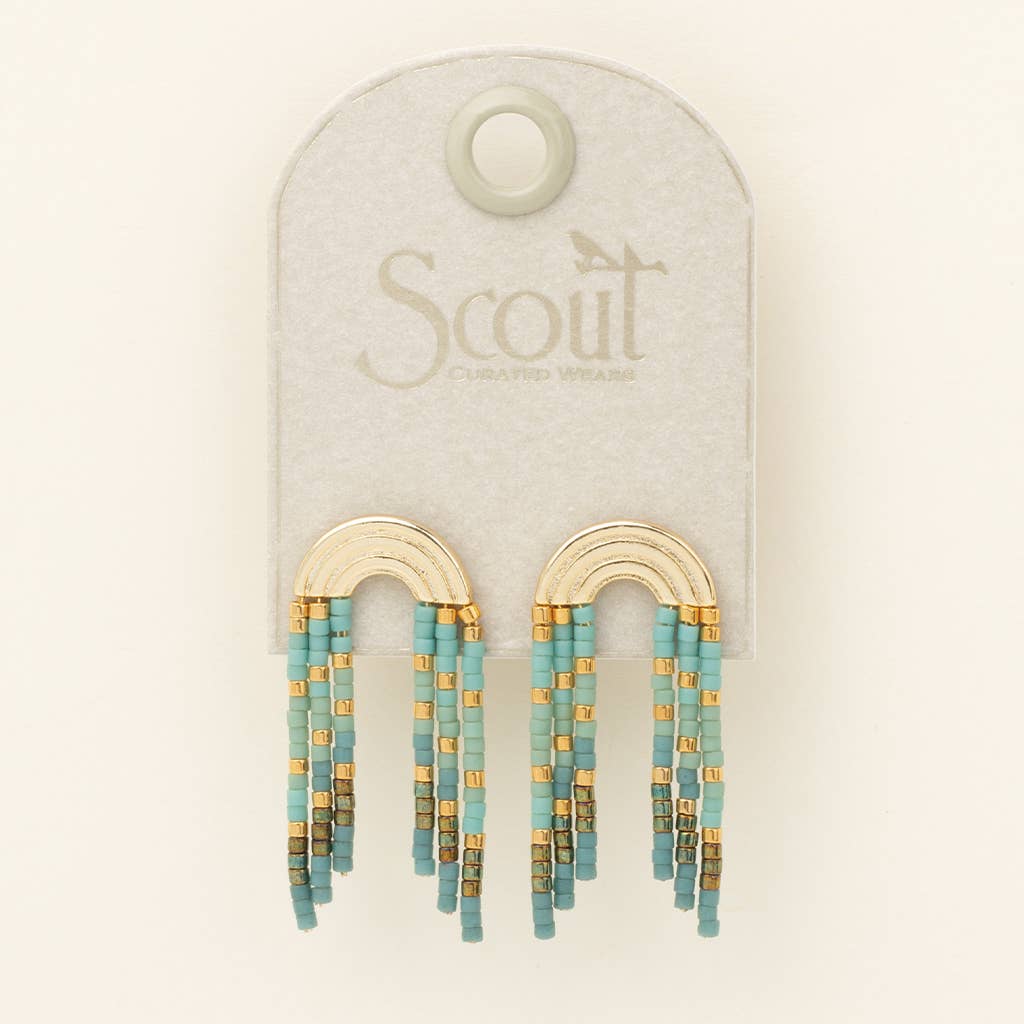 Miyuki Rainbow Fringe Earring - Three Colors