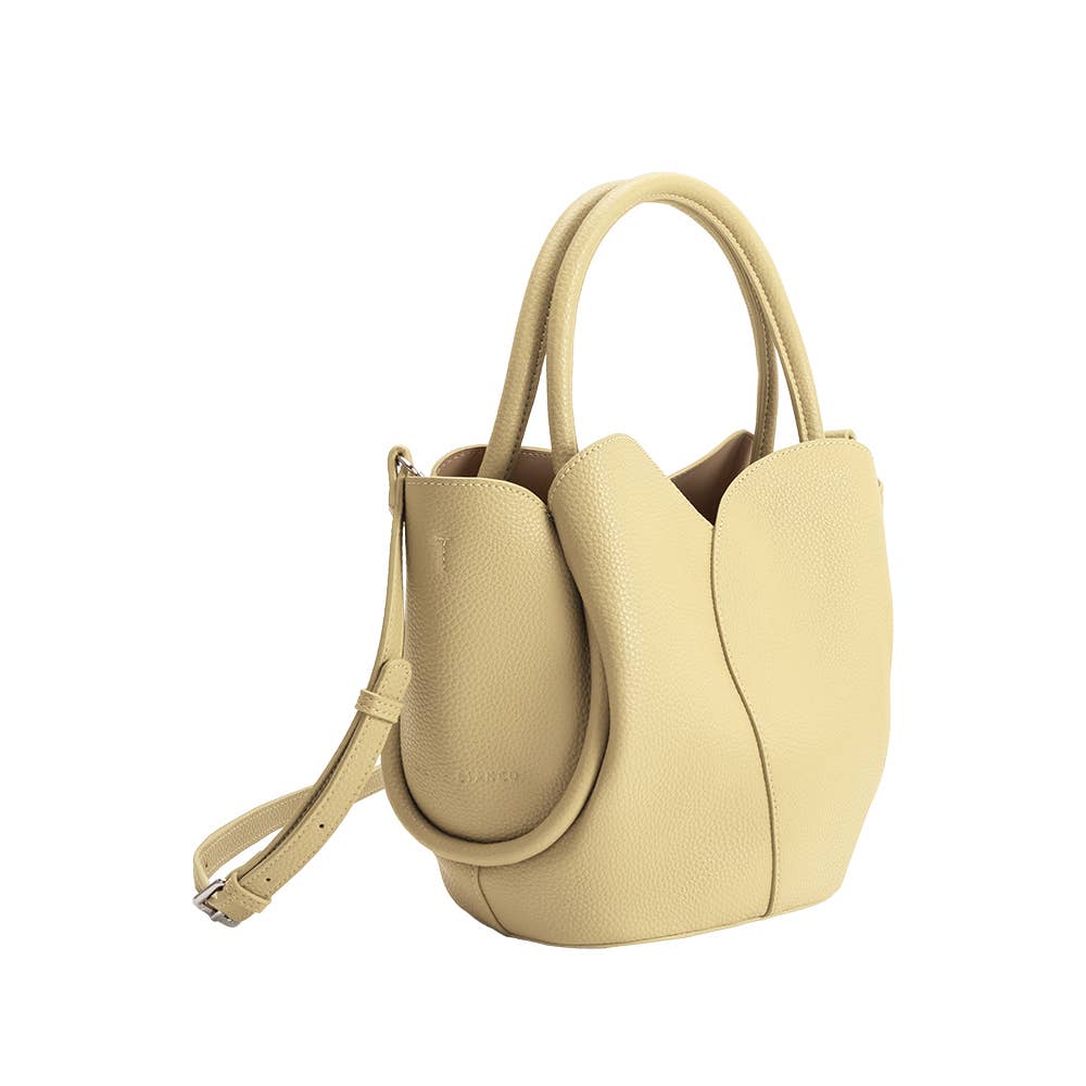 Tulip Top Handle Handbag - Butter