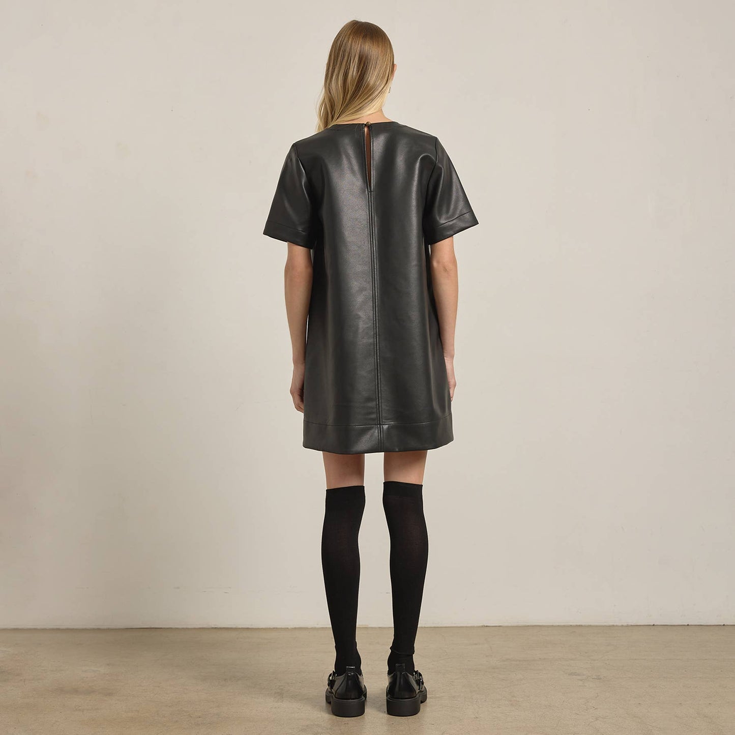 Isabella A-Line Leather Dress