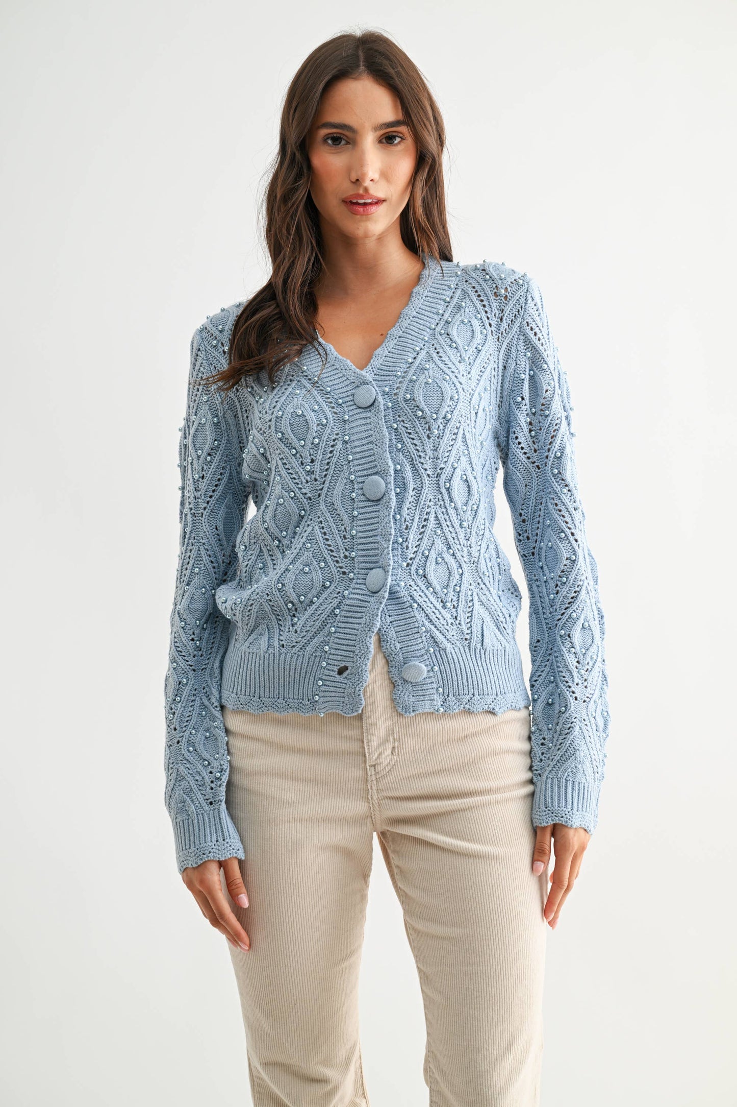 Colette Pearl Embellished Cardigan