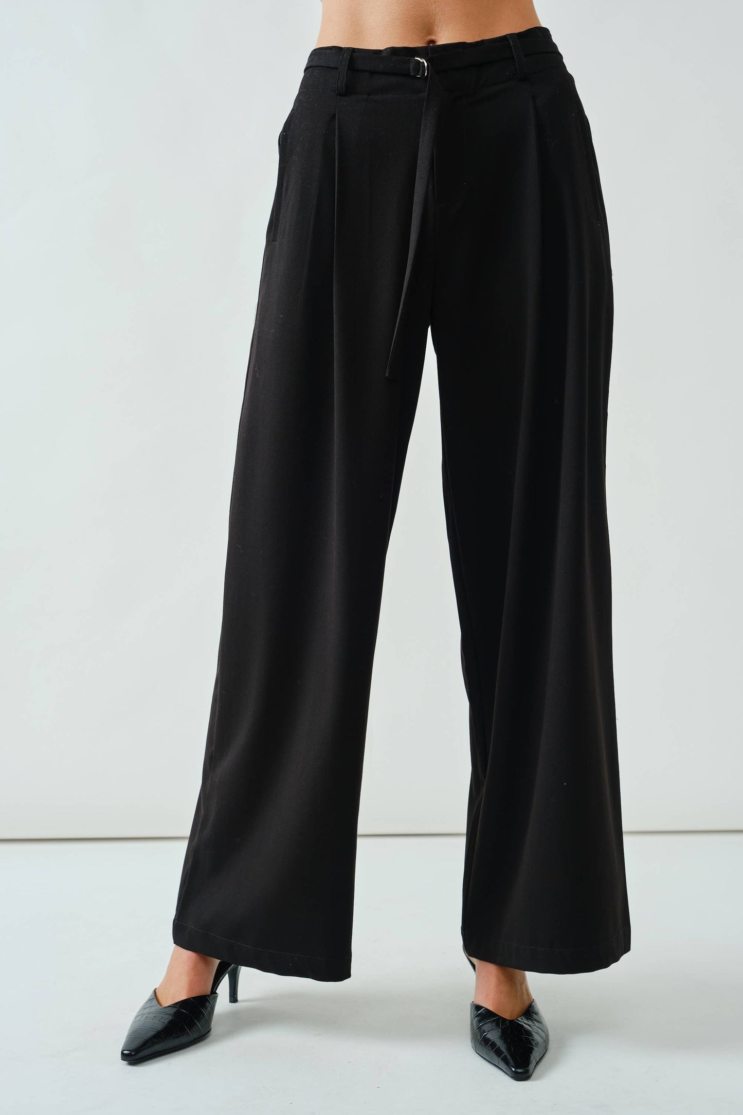 Jules Belted Wide Leg Trousers