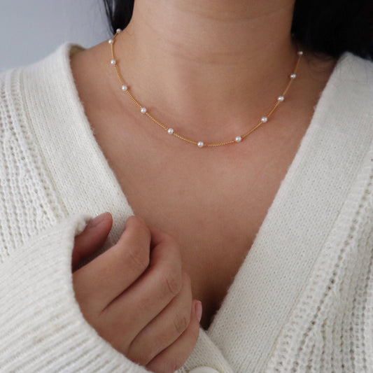 Pearl Satellite Chain Necklace