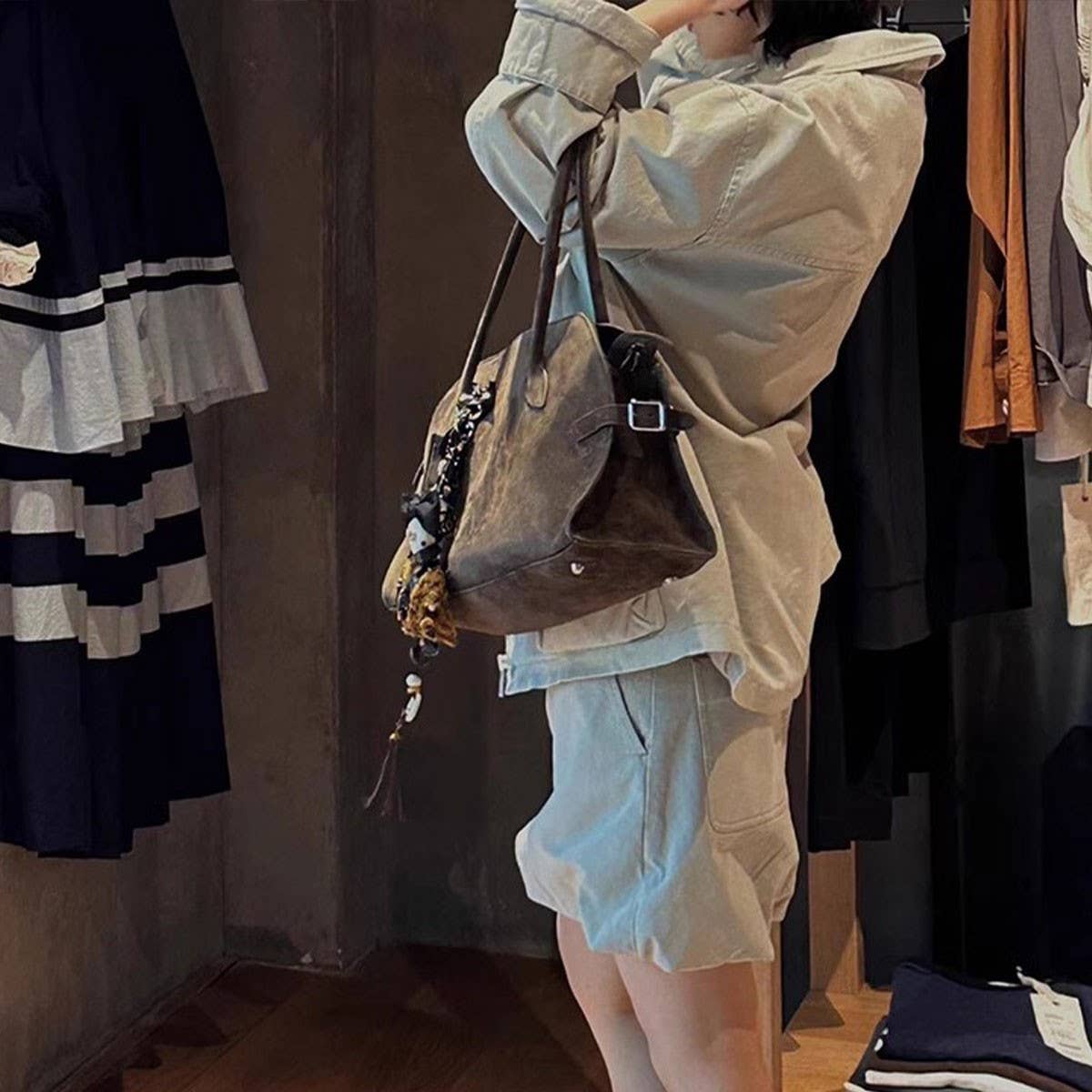 Kaley Suede Vintage Satchel