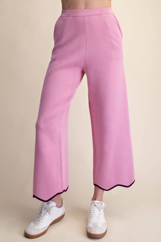 Bella Scallop Hem Knit Pants