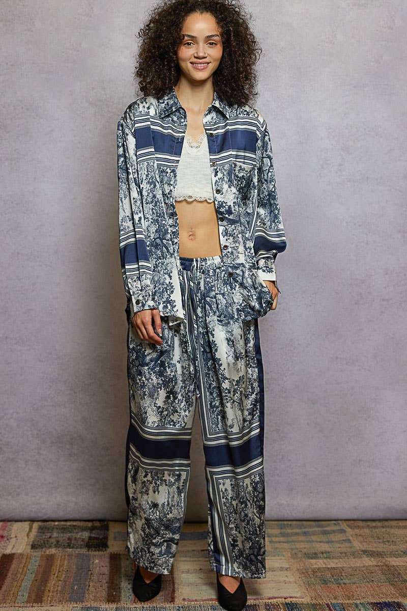 Midnight Silk Drawstring Pants