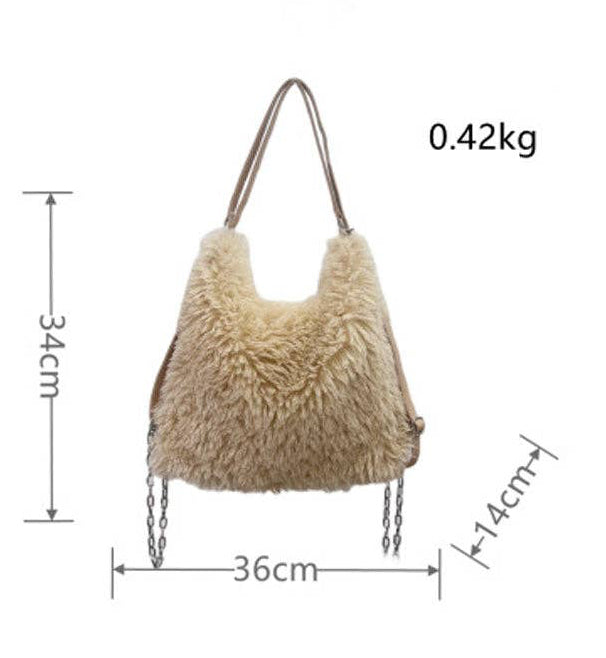 Celeste Plush Fur Bag