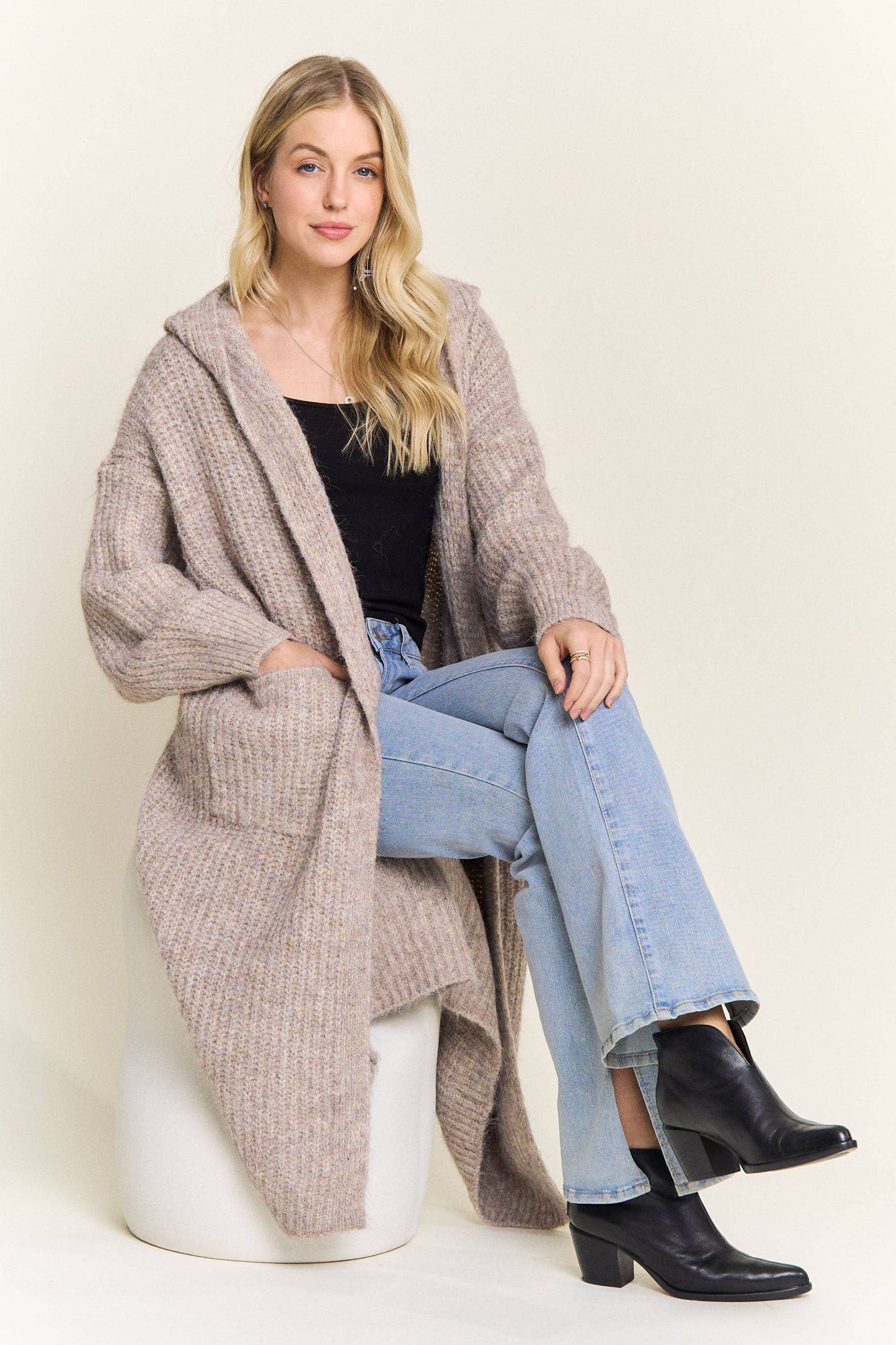 Sasha Hooded Duster Cardigan