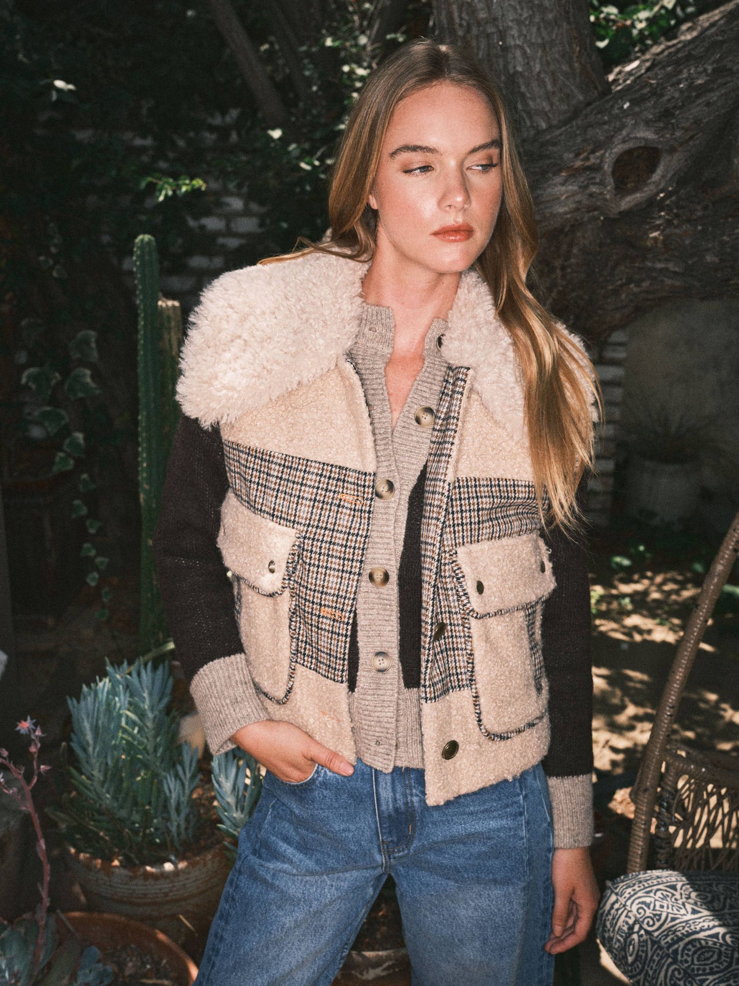 Blair Mixed Media Vest