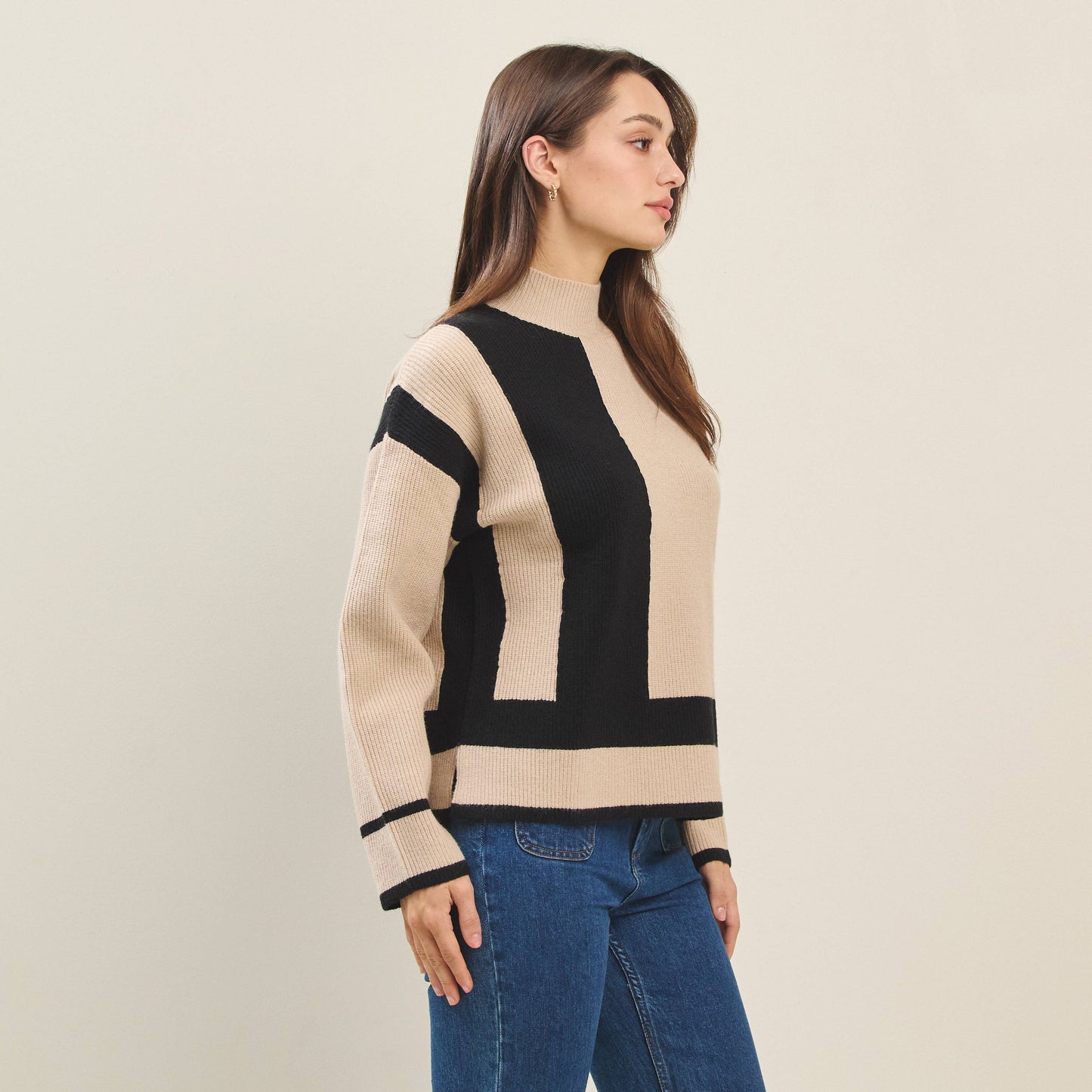 Aria Color Block Sweater