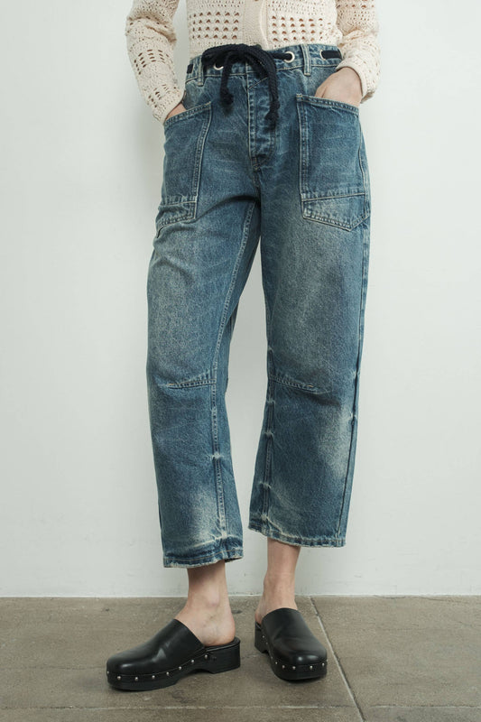 Olivia Distressed Barrel Jeans
