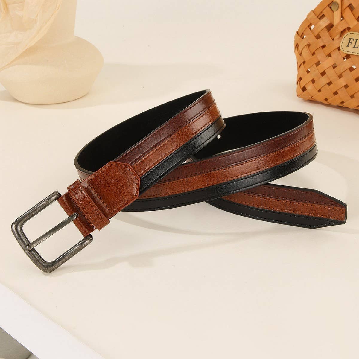 Zara Mixed Leather Belt
