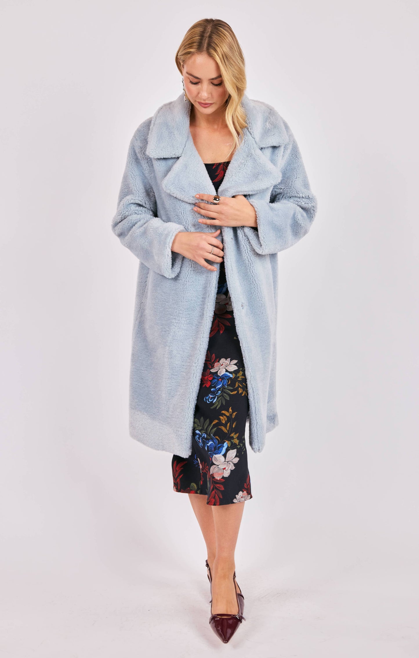 Marquee Lights Faux Shearling Coat