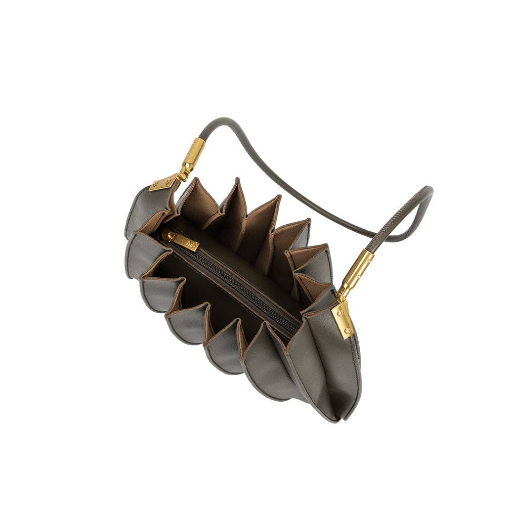 Carrie Pleated Shoulder Bag- Olive