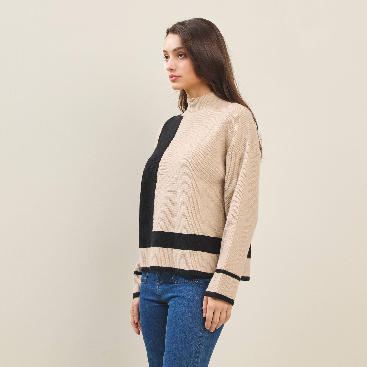 Aria Color Block Sweater