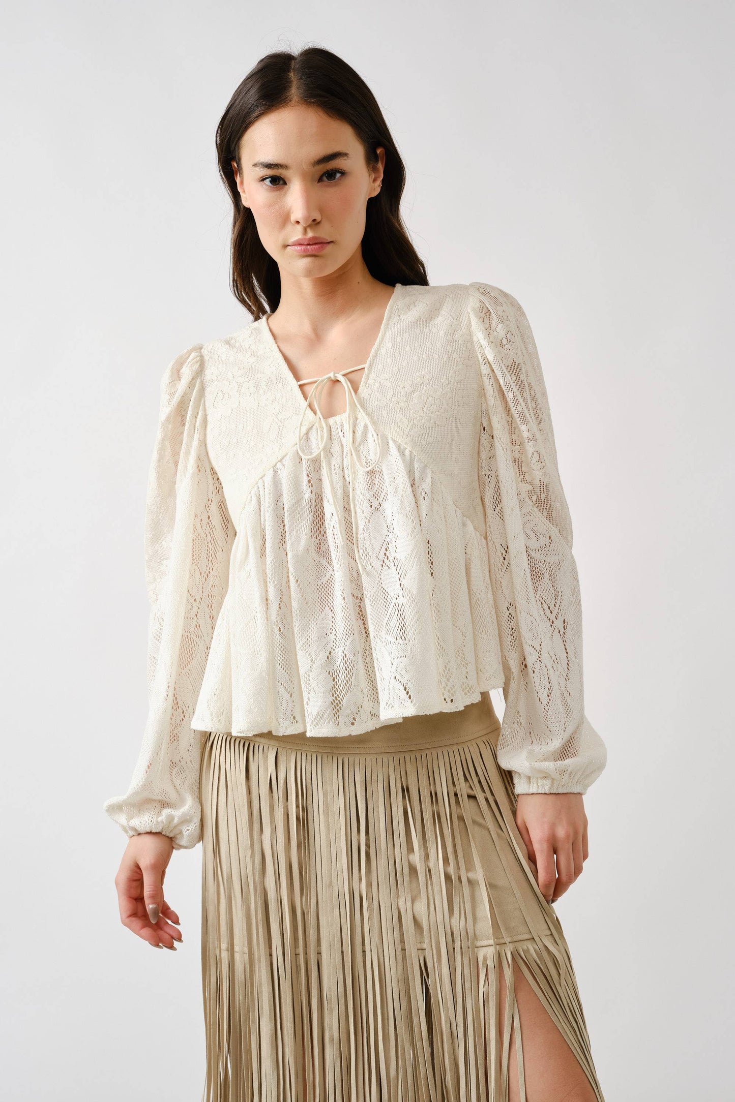 Mona Lace Babydoll Top