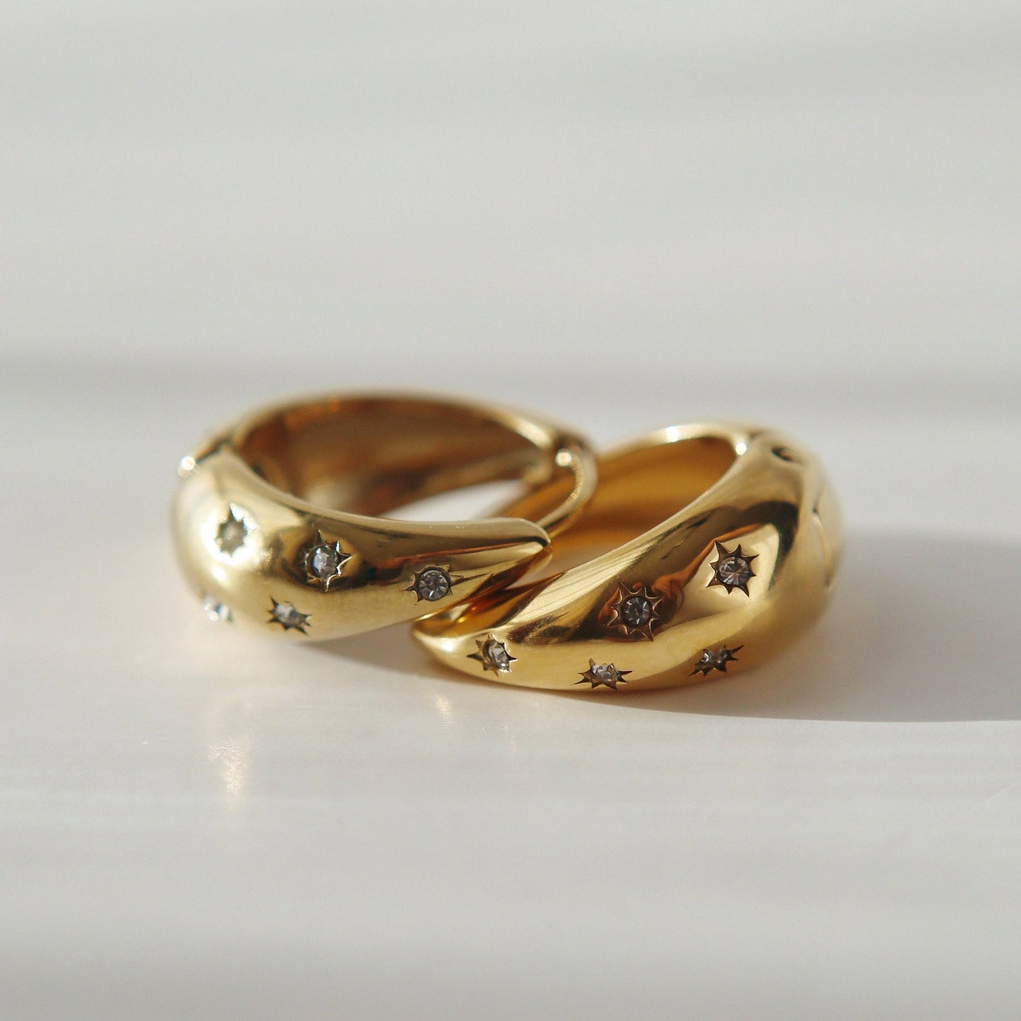 Starstruck Gold Hoop Earrings