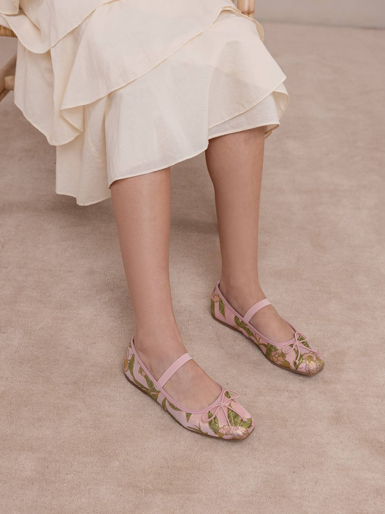 The London | Rose Garden Ballet Pointe Flat