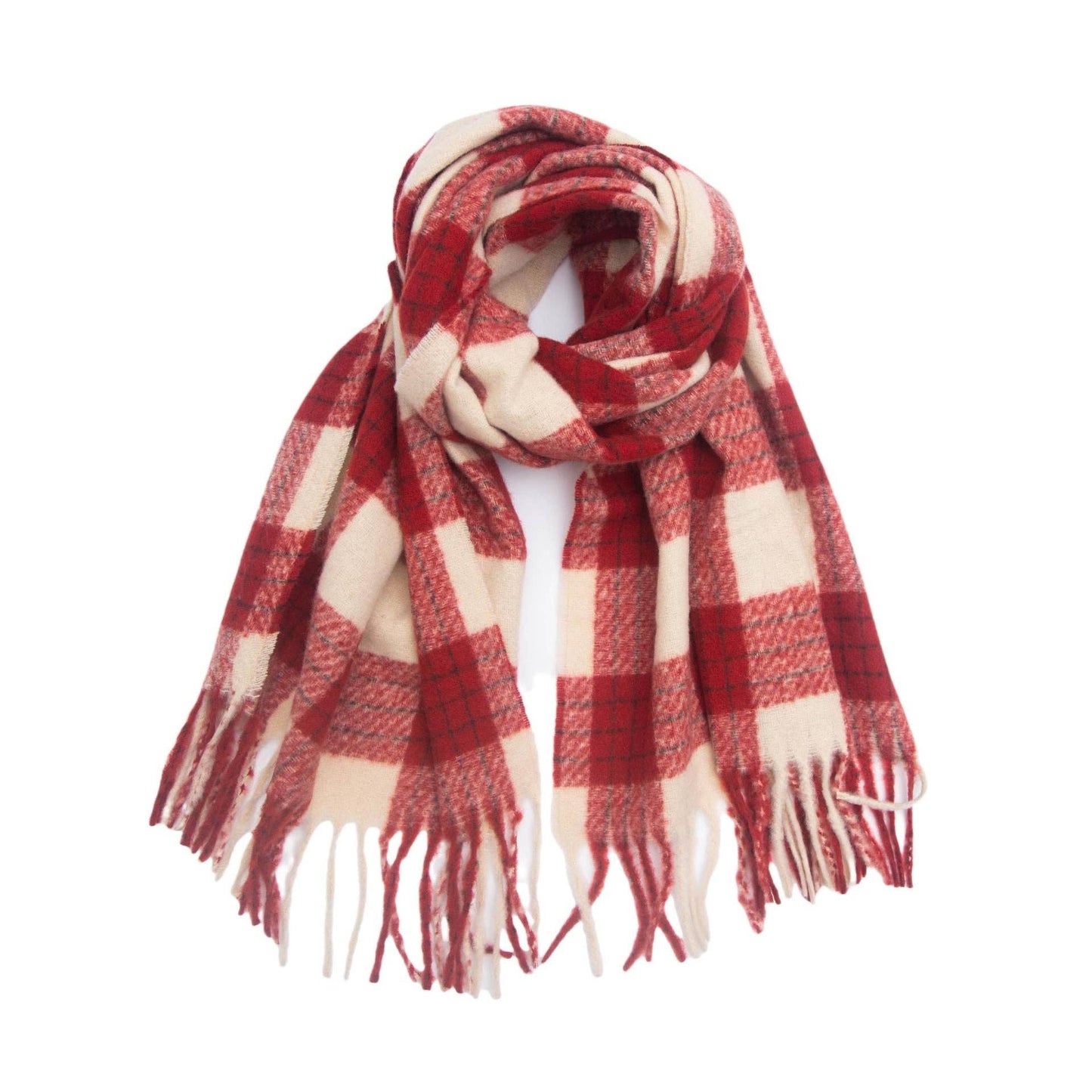 Fireside Retro Plaid Scarf